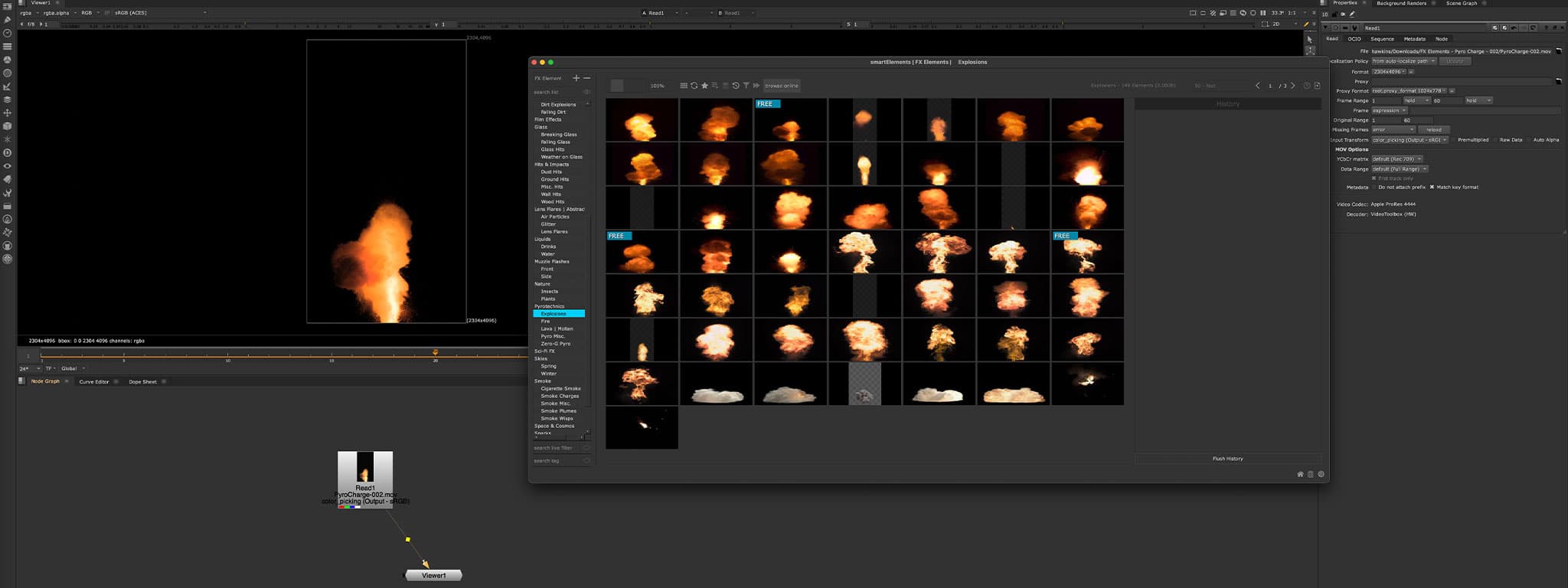 FX Elements Integration with Nuke via smartElements