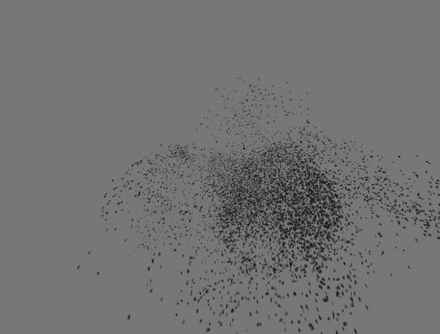 Birds Murmuration - Large Flock - Front - 004