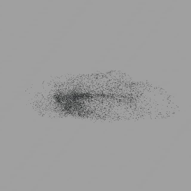 Birds Murmuration - Large Flock - Horizon - 003