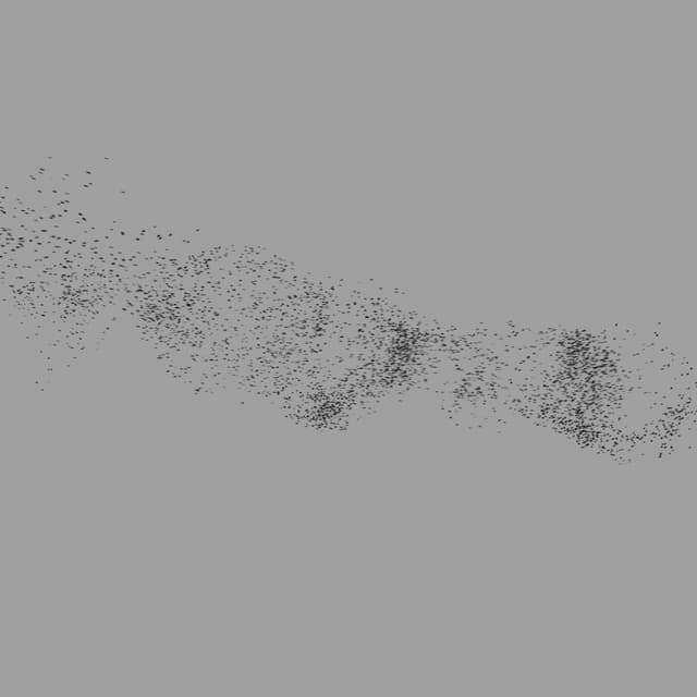 Birds Murmuration - Medium Flock - Horizon - 004