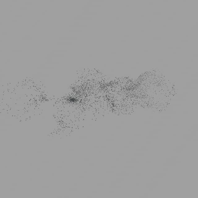 Birds Murmuration - Medium Flock - Overhead - 004