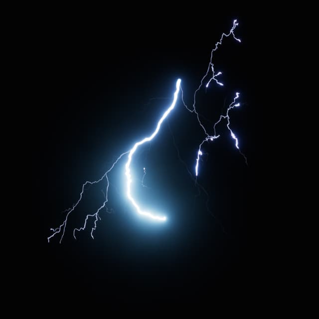 Lightning - Slow Motion - High Angle - 002
