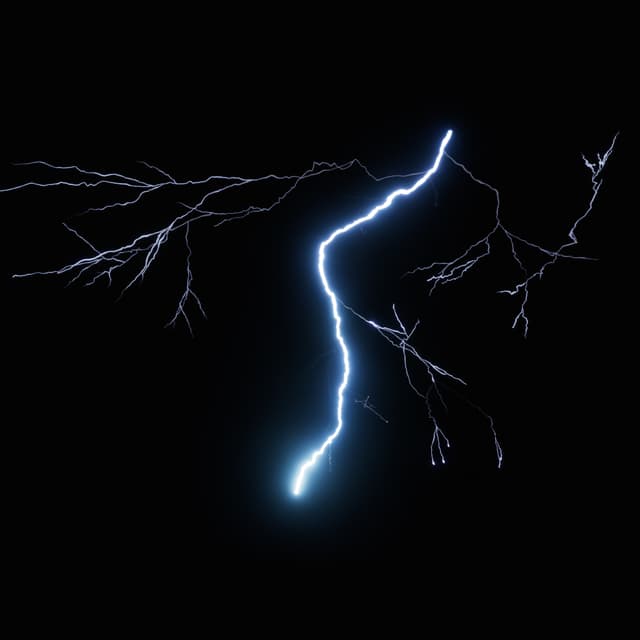 Lightning - Slow Motion - High Angle - 007