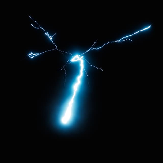 Lightning - Slow Motion - Low Angle - 009