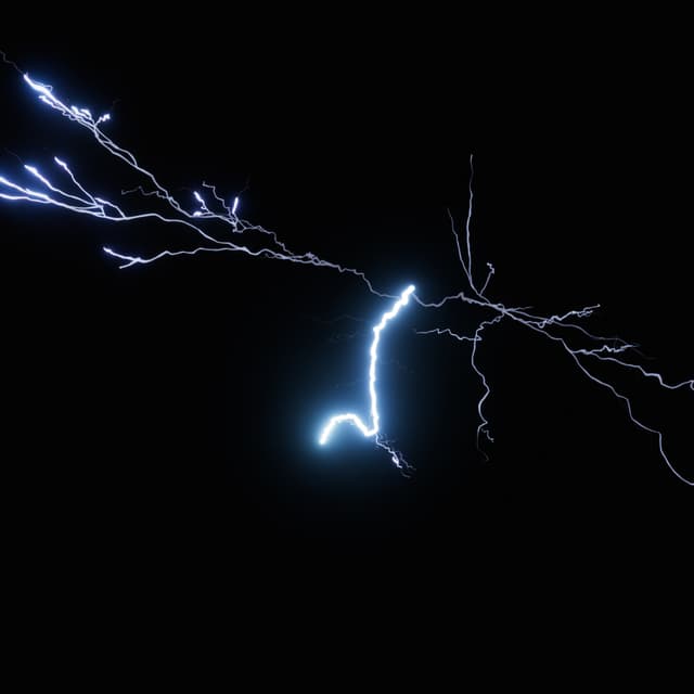 Lightning - Slow Motion - Overhead - 001