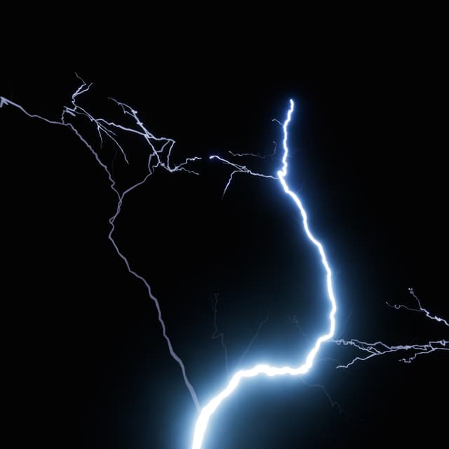 Lightning - Slow Motion - Overhead - 005