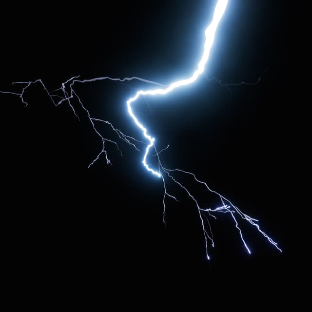 Lightning - Slow Motion - Overhead - 006