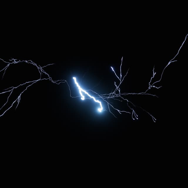 Lightning - Slow Motion - Overhead - 007