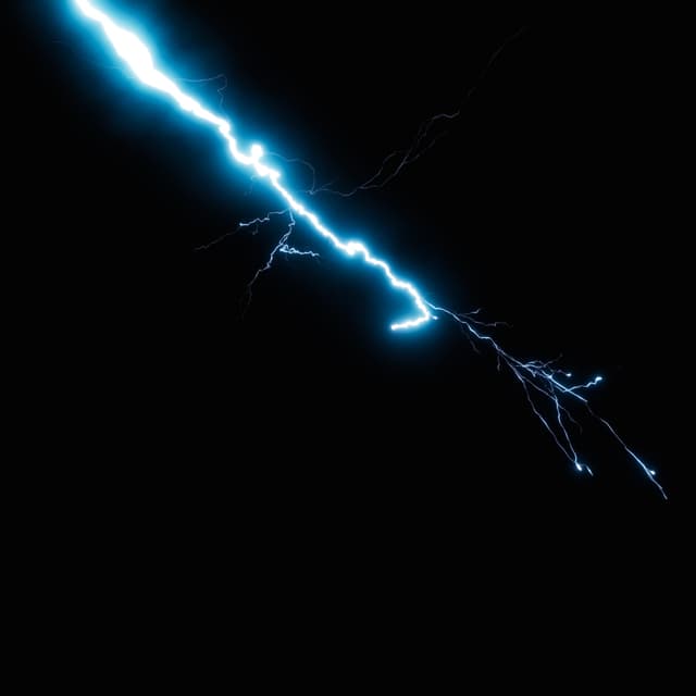 Lightning - Slow Motion - Overhead - 012